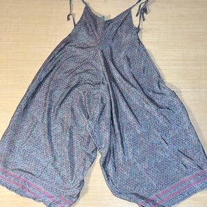 Baizaar Jumpsuit Blue and Pink Relaxed‎ Fit Lightweight Oversized